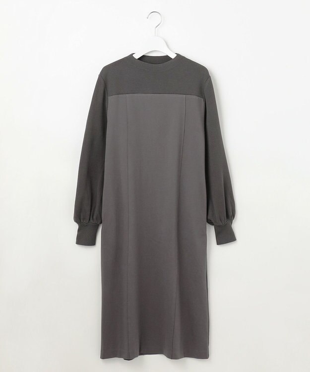 自由区 L 【洗える】エアーポンチ ワンピース チャコール