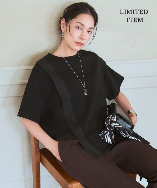 ICB L 【WEB限定】 ライトダンボール イレギュラーヘムプルオーバー ブラック
