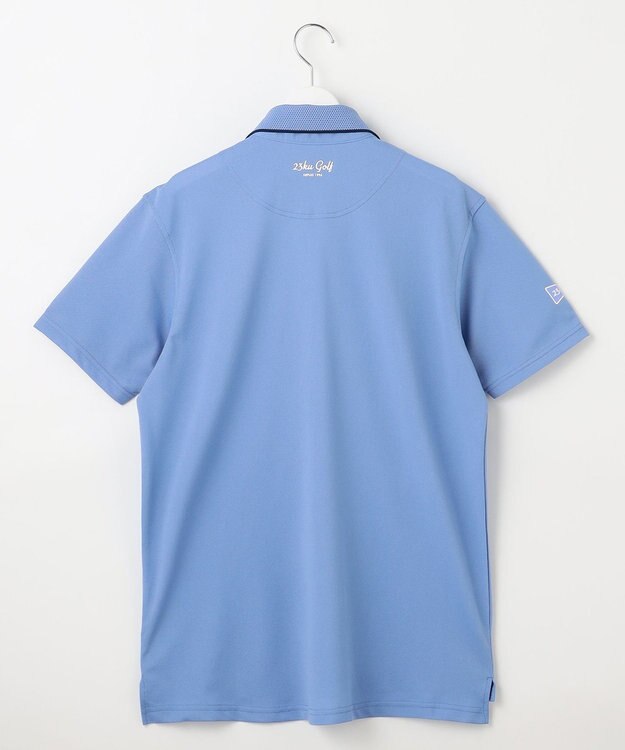23区GOLF 【MEN】【吸水速乾・UVケア】ストレッチメッシュ ポロ サックスブルー系