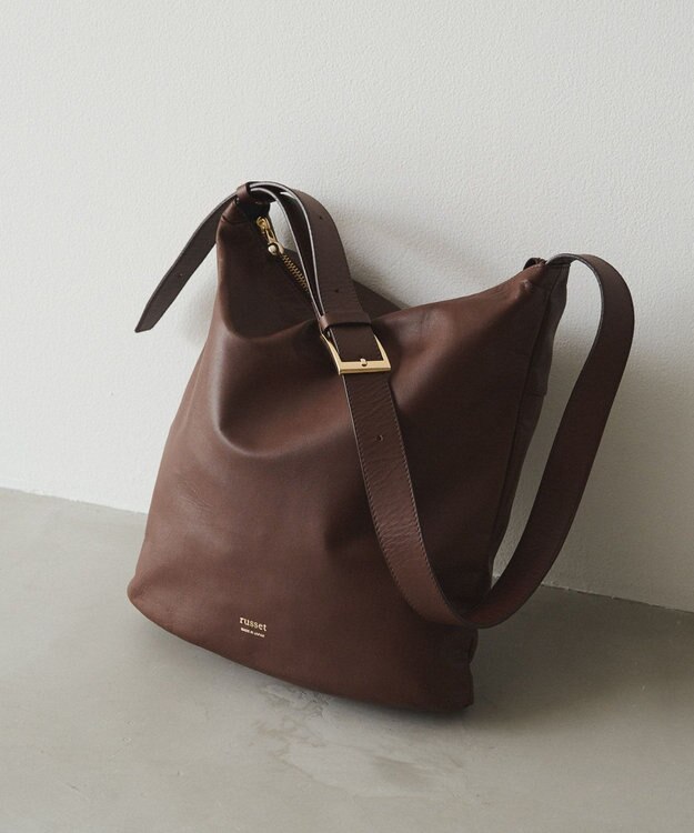 レザー丸底バケットバッグ(CE-1615) / russet | ファッション通販