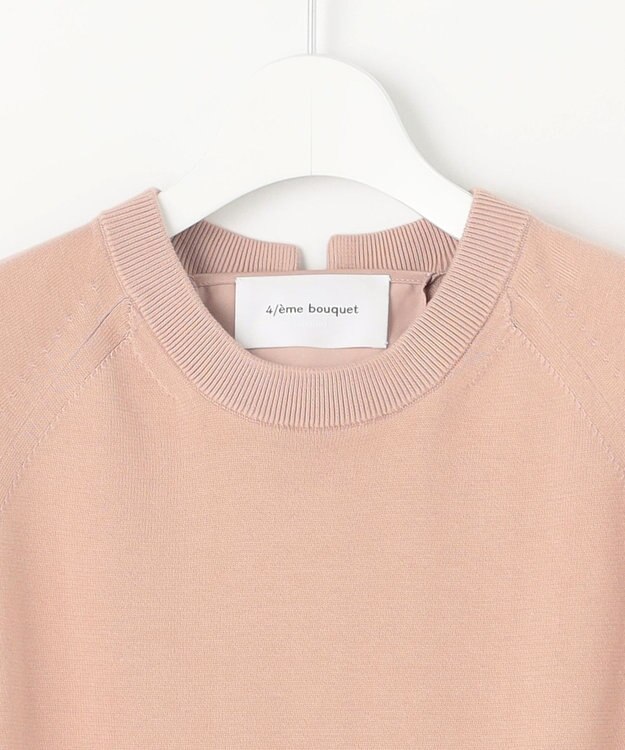 自由区 【カトリエムブーケ】Detail du ruban リボンディティールプルオーバー ライトローズ