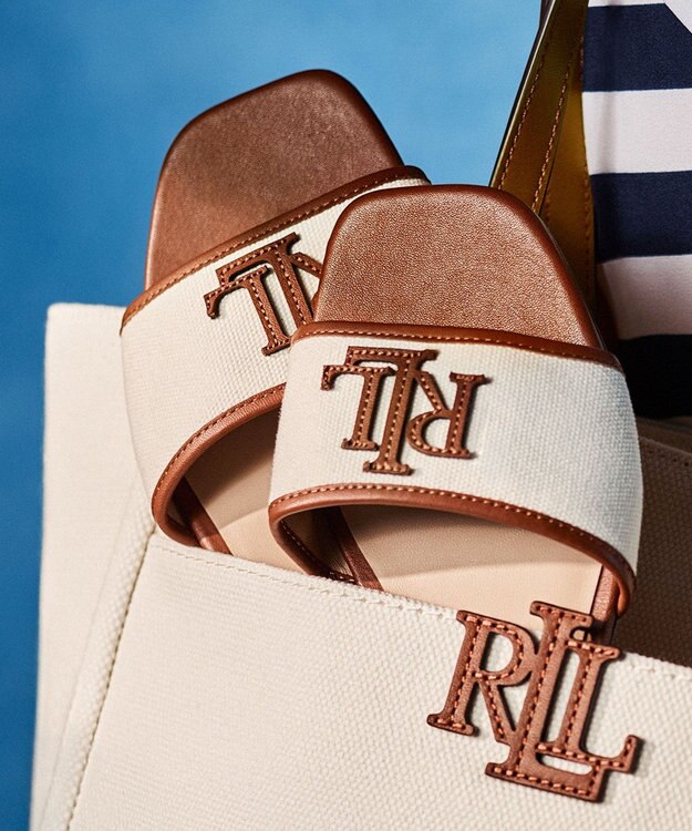 REGAL FOOT COMMUNITY 【ローレンラルフローレン】R24H EVERLEY SANDALS エバリー サンダル サンダル ホワイトブラウン