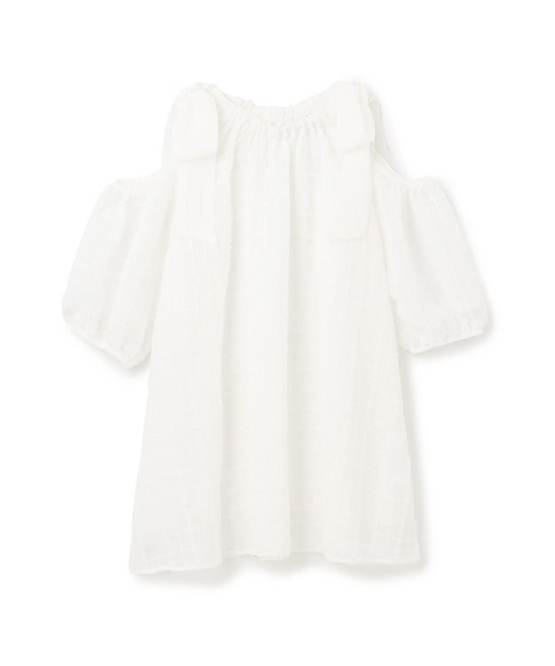 GRACE CONTINENTAL チュールフリルフレアトップ ホワイト