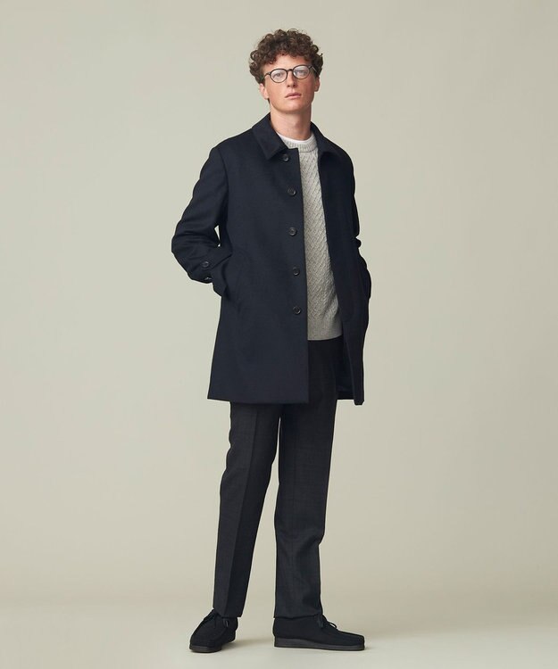 J.PRESS MEN 【定番】ウールカシミアビーバー ドレスカーコート ネイビー系