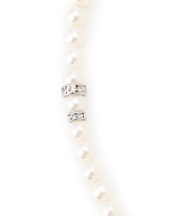 23区 パール ロンデル  ロング ネックレス シルバー系