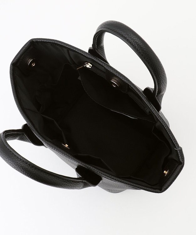 LA BAGAGERIE 【maison vert】 【シュリンク合皮・軽量】変形2WAYミニバッグ ブラック