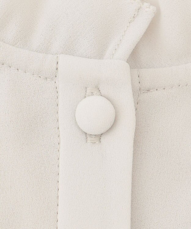 J.PRESS LADIES S 【吸水速乾】プレーティングジャージー フリル衿 カットソー ライトグレー系