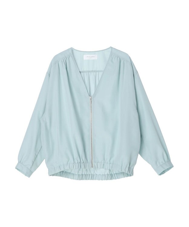 Green Parks イージーケアＶネックブルゾン Sax