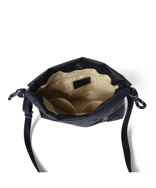 PELLE BORSA 巾着ミニショルダー Wrinkle リンクル 6522 ブラック