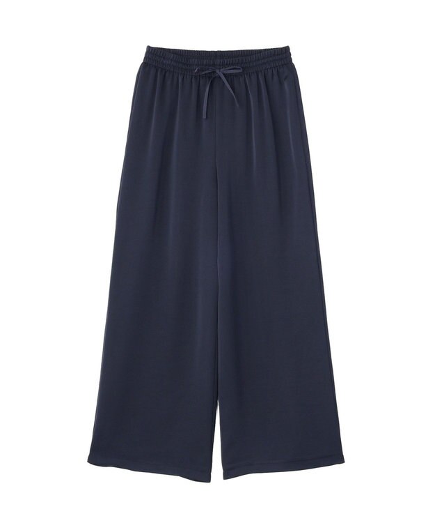 earth music&ecology サテンイージーパンツ Navy