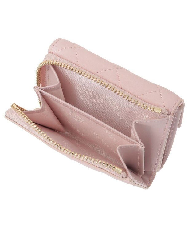 Maison de FLEUR リボンビジューウォレット Pink