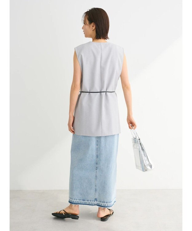 Green Parks 接触冷感　ベルト付きベスト Light Gray