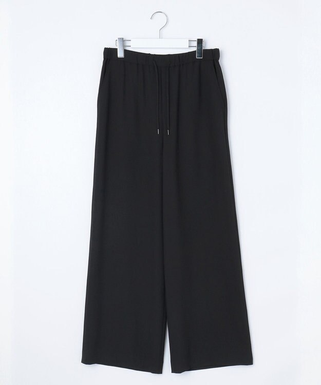 J.PRESS LADIES L 【洗える】バックサテンジョーゼット リラックス パンツ ブラック系