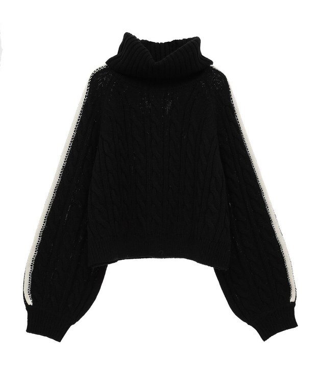 Green Parks ・ｓｗｉｎｇ　ｂｙ　ラインケーブルタートルニット Black