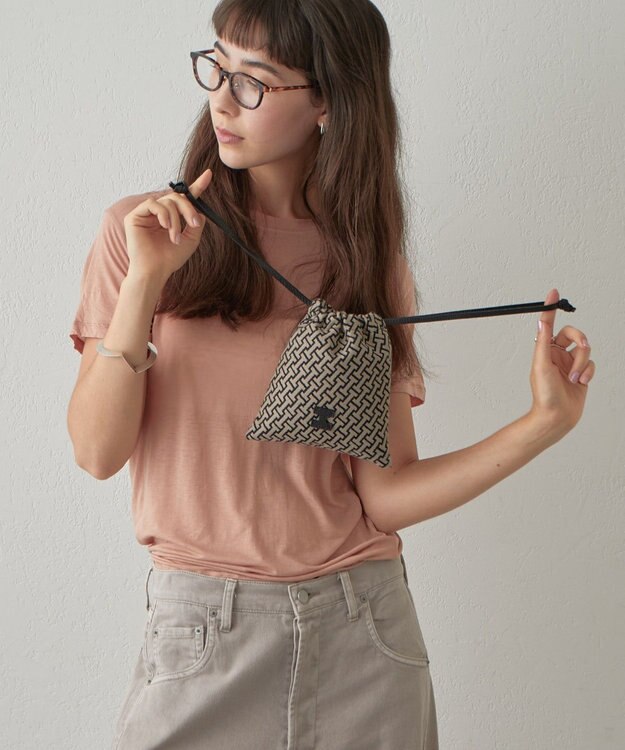 IACUCCI ≪BEST SELLER≫モノグランマ ポーチ JACQUARD/CERVO ブラック