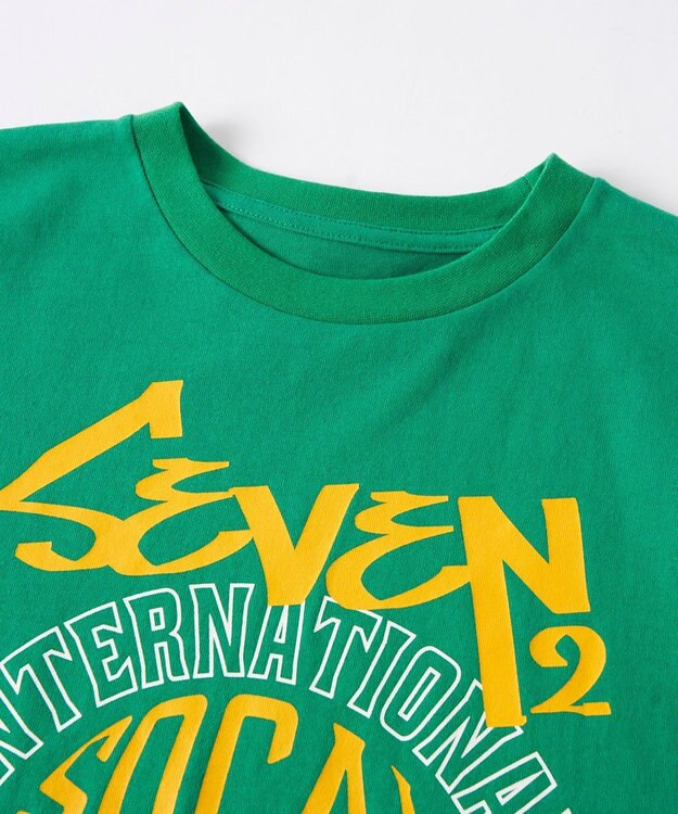 OP／FILA 【SEVEN2】カレッジロゴプリントTシャツ グリーン