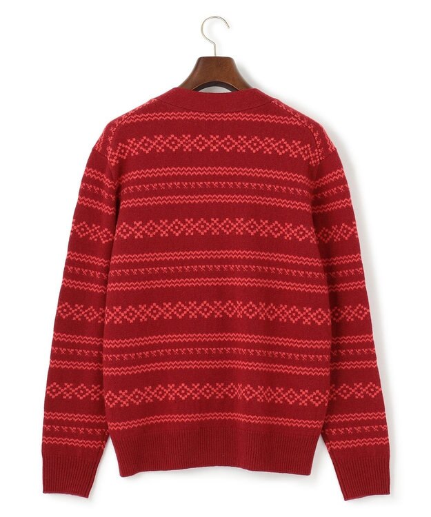 J.PRESS MEN 【Cash Lamb’s Wool】フェアアイルカーディガンニット レッド系7