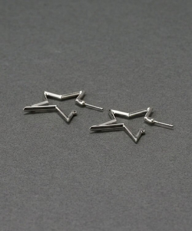 Phoebe 〈金属アレルギー対応〉スターフープピアス　シルバー/ニッケルフリー シルバー
