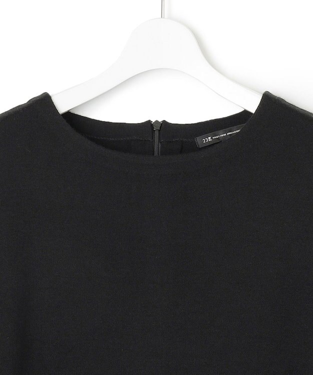 23区 【CLASSY.1月号掲載】ウールブレンド パール ニットワンピース ブラック系