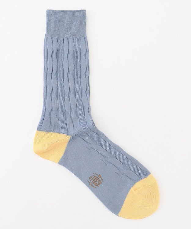J.PRESS MEN 【カジュアル】ケーブルソックス サックスブルー系