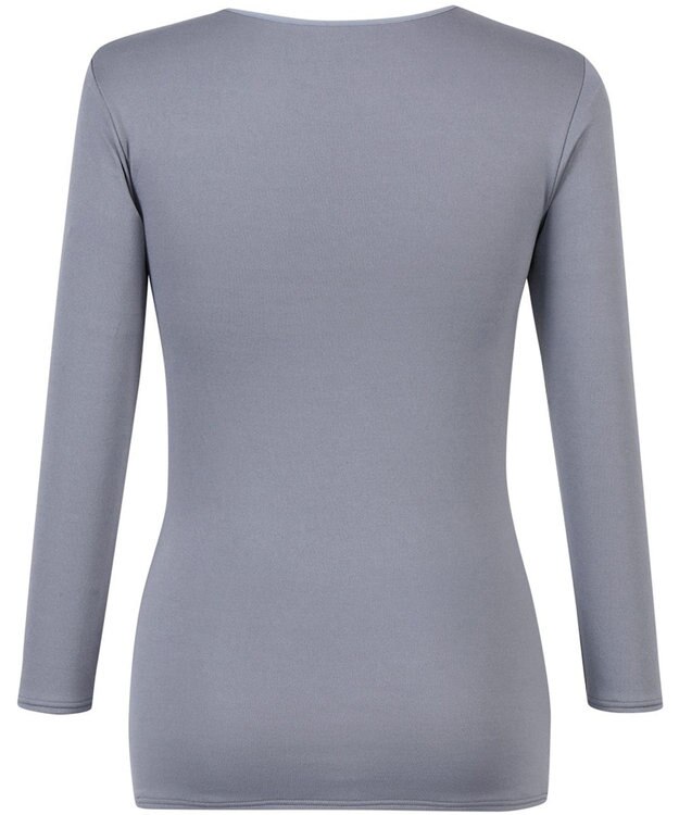 Wing あったかインナー 綿100％(肌側) 軽い ネックせまめ 8分袖 長袖 秋 冬 EL2950 ウイング／ワコール グレー