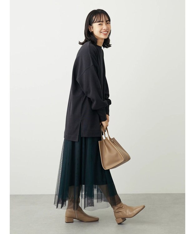 Green Parks ＳＥＴ２点　リバーシブルチュールスカート＋ペチスカート Green