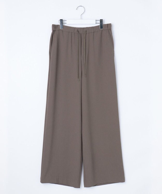 J.PRESS LADIES L 【洗える】バックサテンジョーゼット リラックス パンツ モカ系