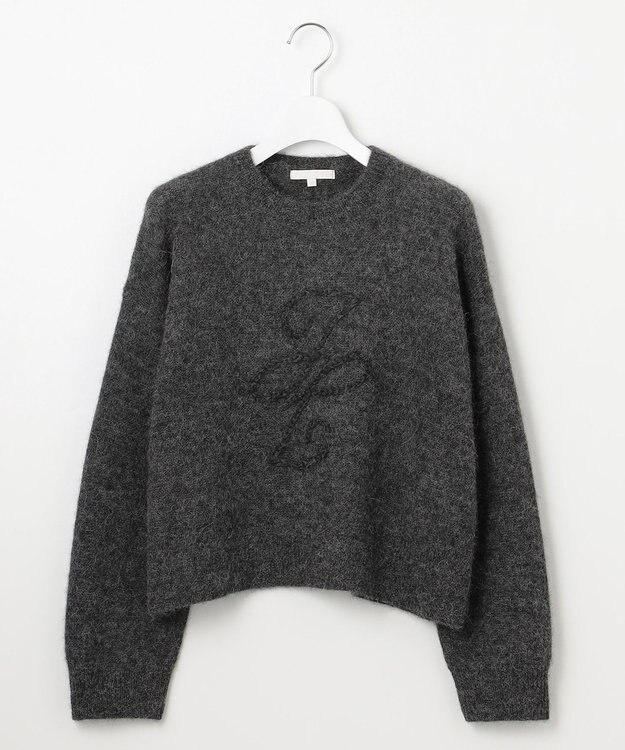 自由区 S アルパカミドルゲージ ニット ダークグレー