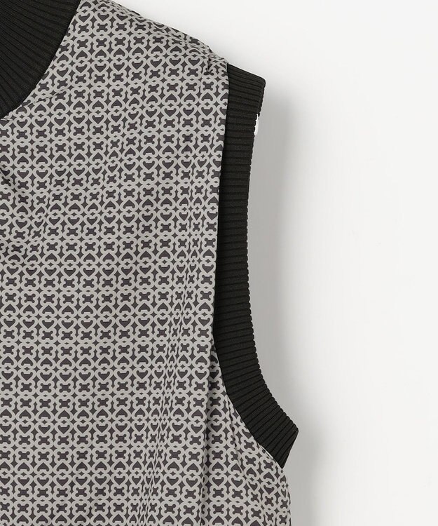 23区GOLF 【MEN】リバーシブルニットベスト モノグラム柄 ブラック系