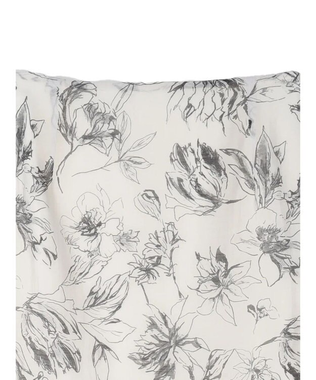 Green Parks モノトーンフラワータイトスカート Off White