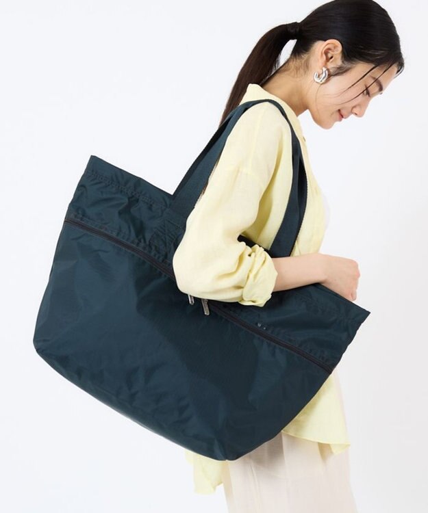 LeSportsac CARLIN ZIP TOP TOTE BAG/ミッドナイトグリーン ミッドナイトグリーン