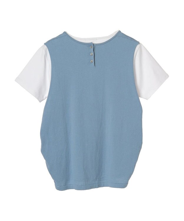 CRAFT STANDARD BOUTIQUE ＳＥＴ　カットプルオーバー＋ニットベスト Sax