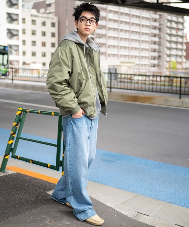 WEGO 【ユニセックス着用ITEM】パテッドフードMA－1 カーキ