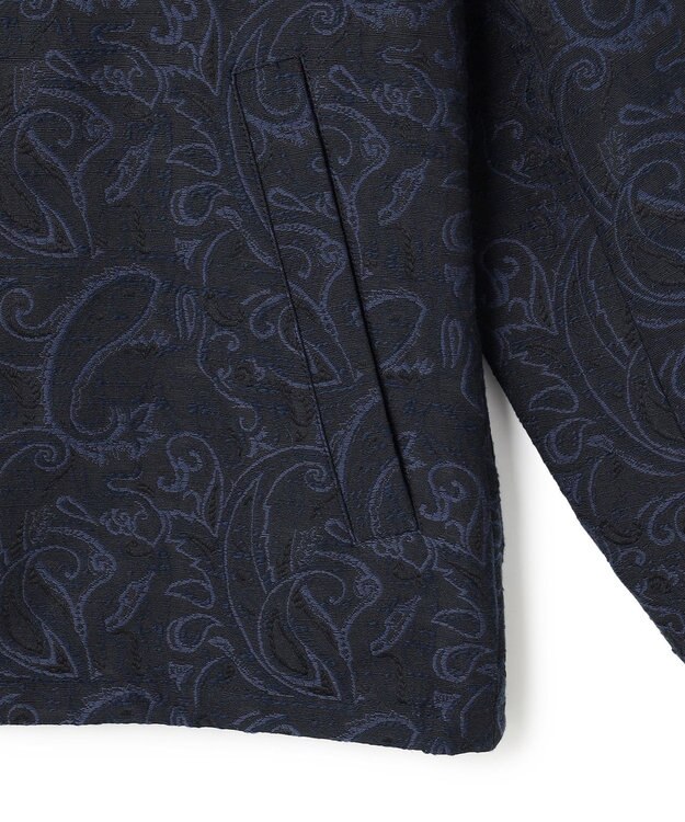 JOSEPH HOMME 【新柄】エスニカルスラブジャガード　ジップアップブルゾン ネイビー系