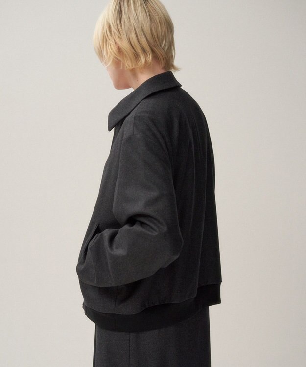 ATON MERINO COLLEGE FLANNEL | フライトジャケット - UNISEX CHARCOAL GRAY