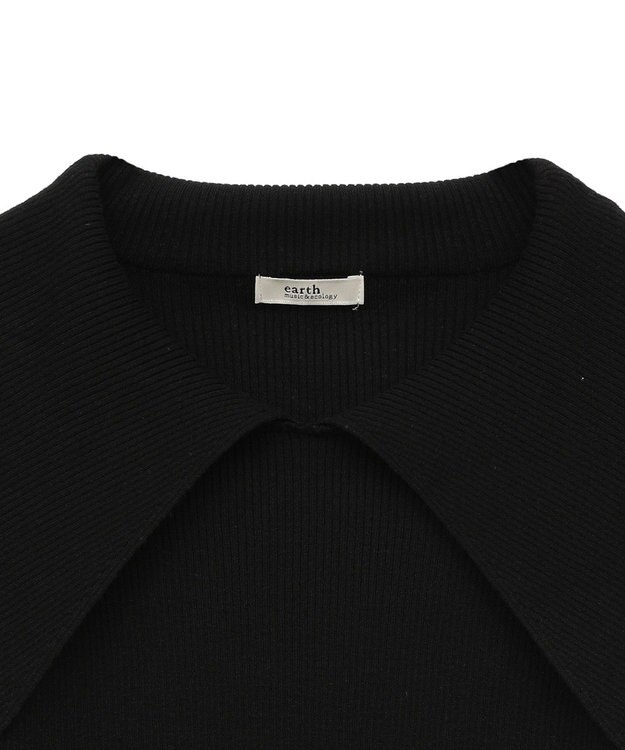 earth music&ecology ビックカラーオフショルニットプルオーバー Black