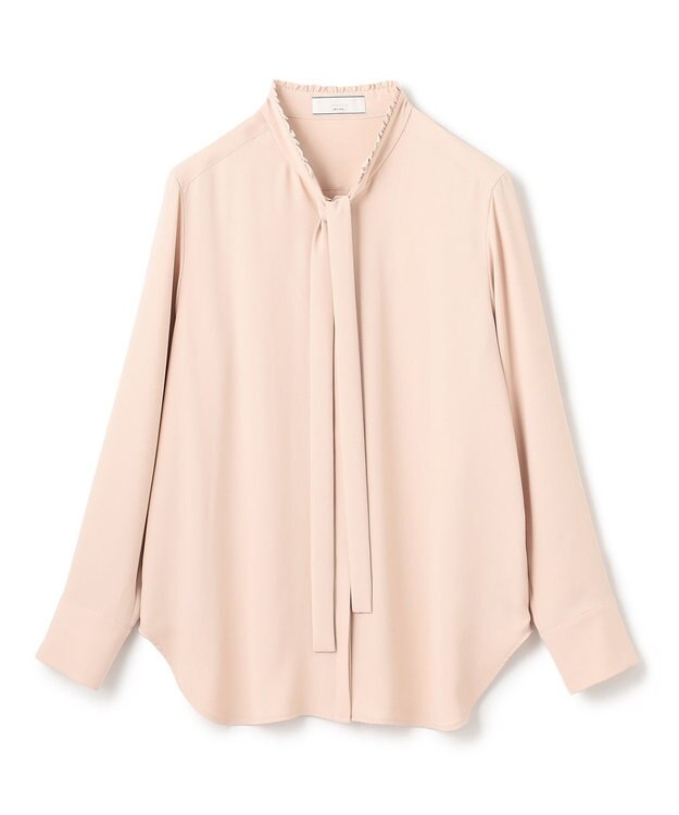 BEIGE， 【洗える・L-size】EVA / ボウタイロングスリーブブラウス Nude