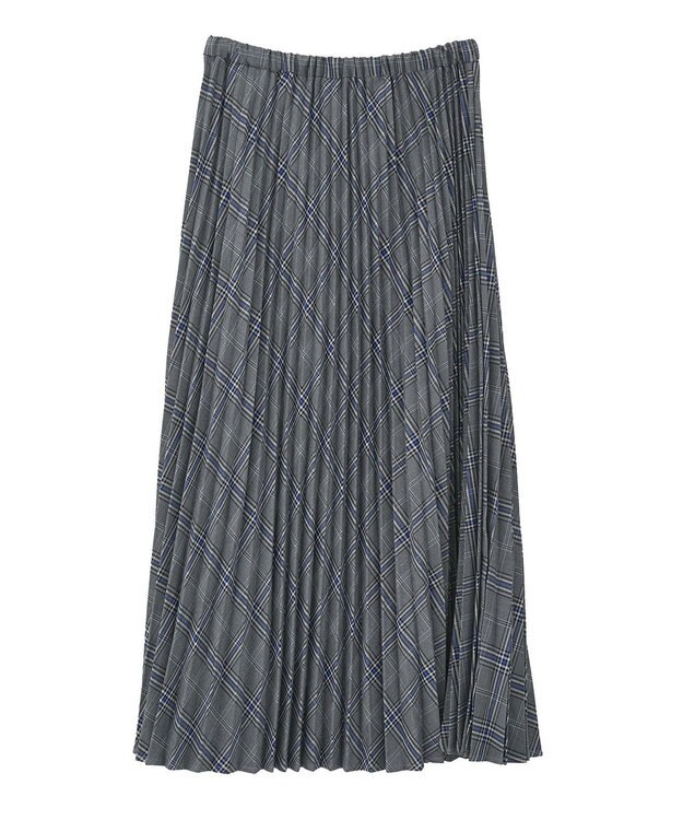 AMERICAN HOLIC 【選べる丈】アソートチェックプリーツスカート ブルー