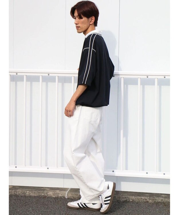 CRAFT STANDARD BOUTIQUE 接触冷感/UVカット/イージーケア/ストレッチ/ゲームシャツ-A Navy