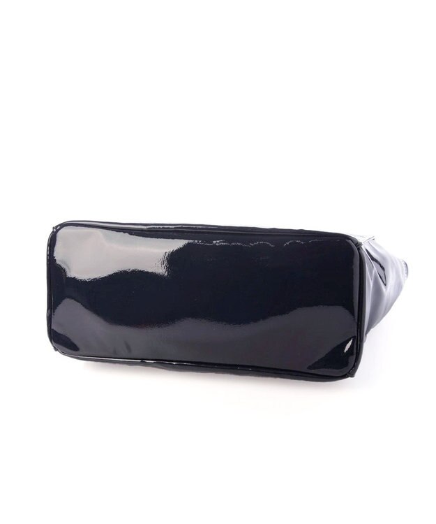 UNBILLION カシュカシュ cachecache / ソフトエナメルスクエア手提げトート ダークネイビー