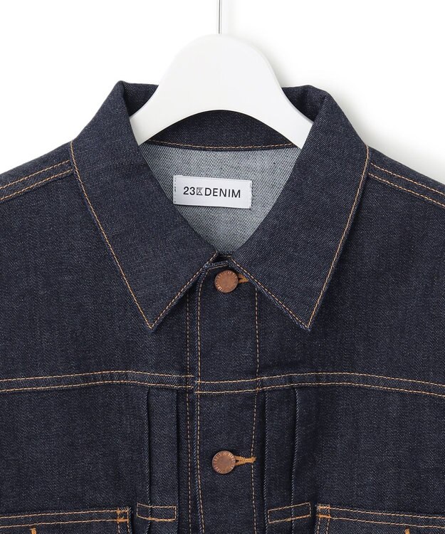23区 S 【洗える】23区DENIM ストレッチ ジャケット ネイビー系