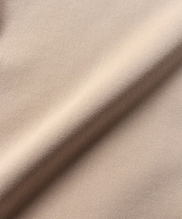 WHITE MAILS PAPER DOUBLE JERSEY KEY NECK T-シャツ ベージュ