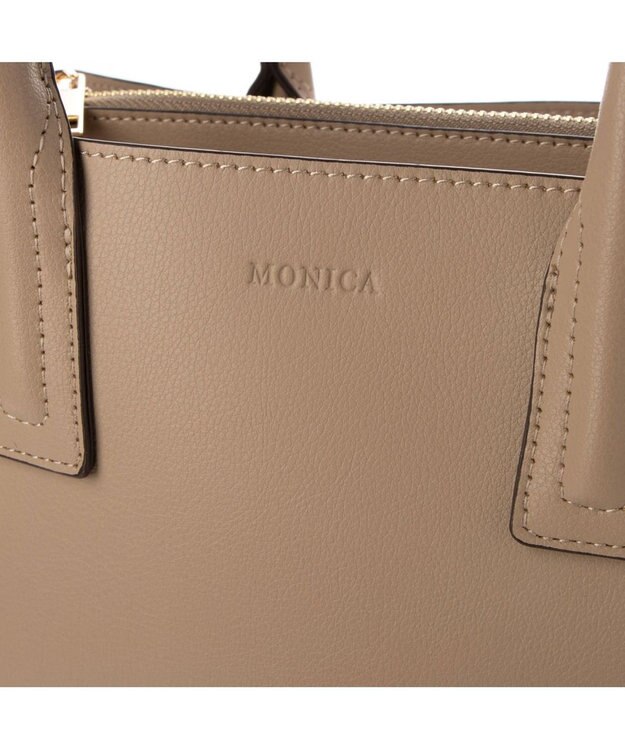 LA BAGAGERIE 【MONICA】アコーディオンスクエアトートM ベージュ