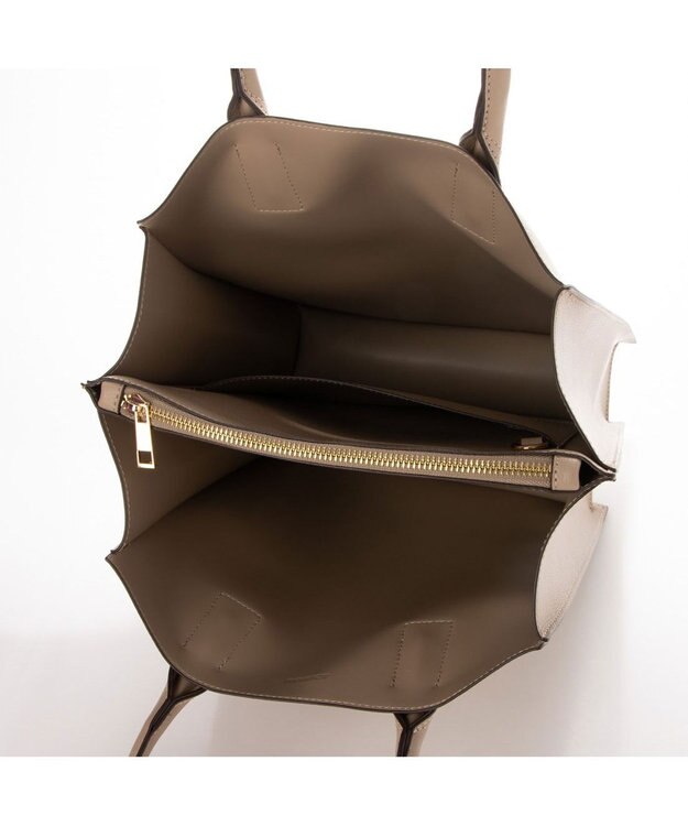 LA BAGAGERIE 【MONICA】アコーディオンスクエアトートM ベージュ