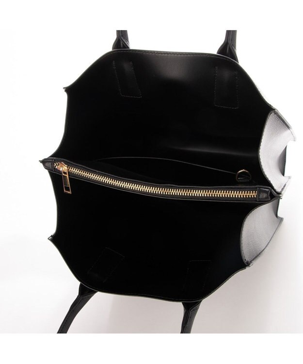 LA BAGAGERIE 【MONICA】アコーディオンスクエアトートM ブラック