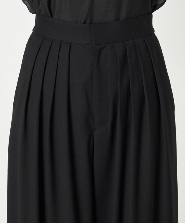 NAVE 【ReNAVE・洗える】4タックワイドパンツ ブラック系