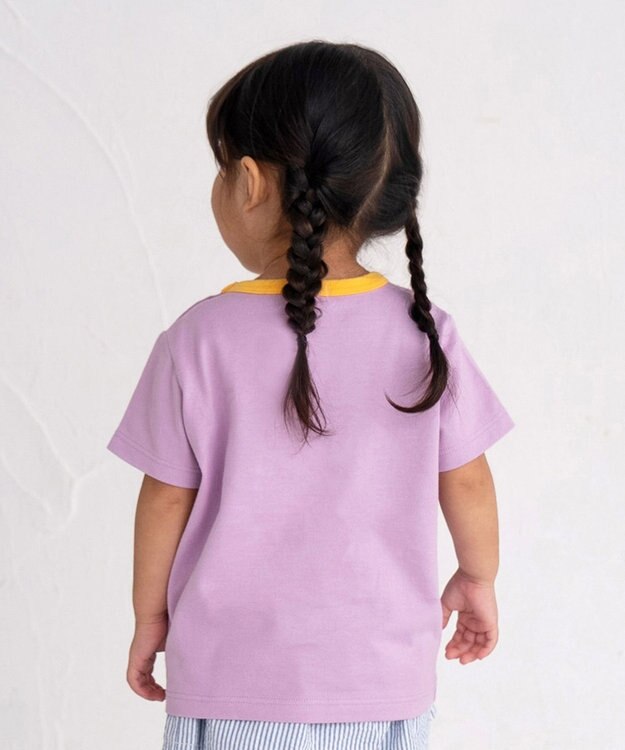 MIKI HOUSE HOT BISCUITS 【80-120cm】 フルーツモチーフ 半袖Tシャツ パープル