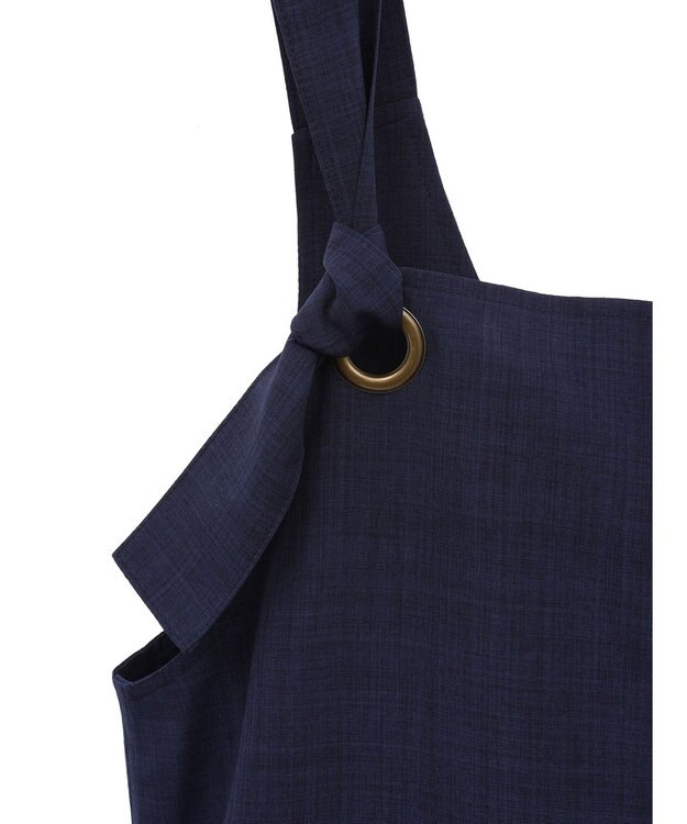 CRAFT STANDARD BOUTIQUE 前後2WAY麻調パネルワンピース Navy