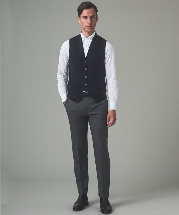 GOTAIRIKU セットアップカラー有【洗える/ストレッチ/シワになりにくい】ZERO TRIA ウォッシャブルパンツ(25年モデル) ライトグレー(セットアップジャケット有)