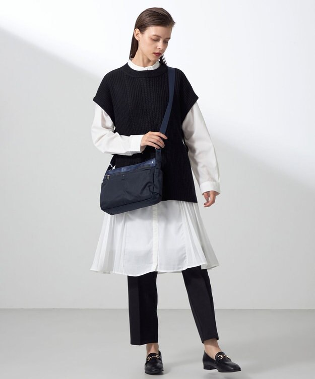 Y'SACCS テープデザイン　トラベルショルダーバッグ ネイビー